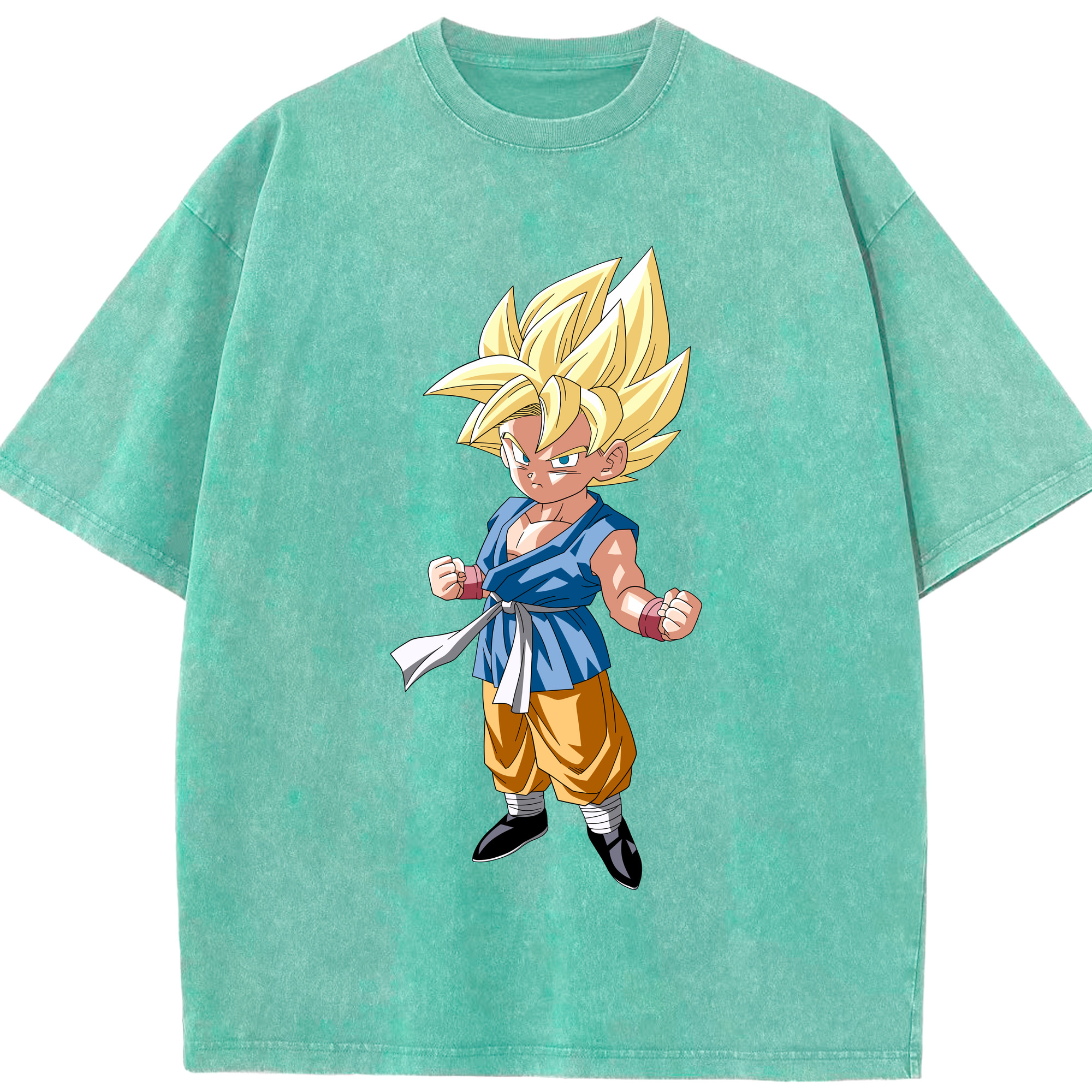 （画像用） ドラゴンボール 孫 悟飯（そんごはん）DRAGON BALL Son Gohan 綿100% ヴィンテージ風 半袖Tシャツ（フロントプリント）